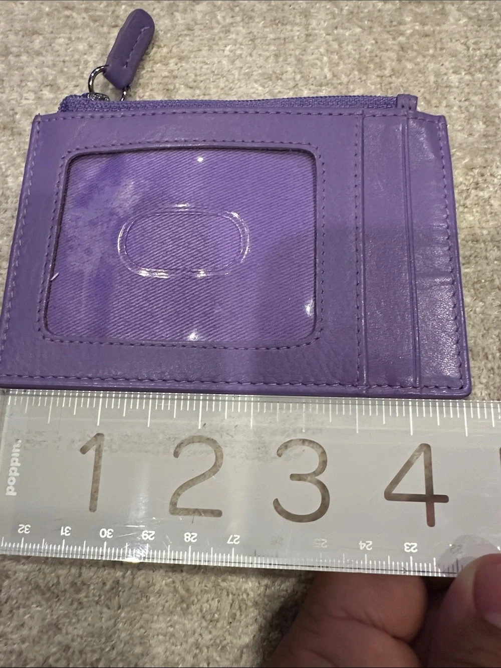 Purple Leather Card Wallet with Embossed Celtic Medallion